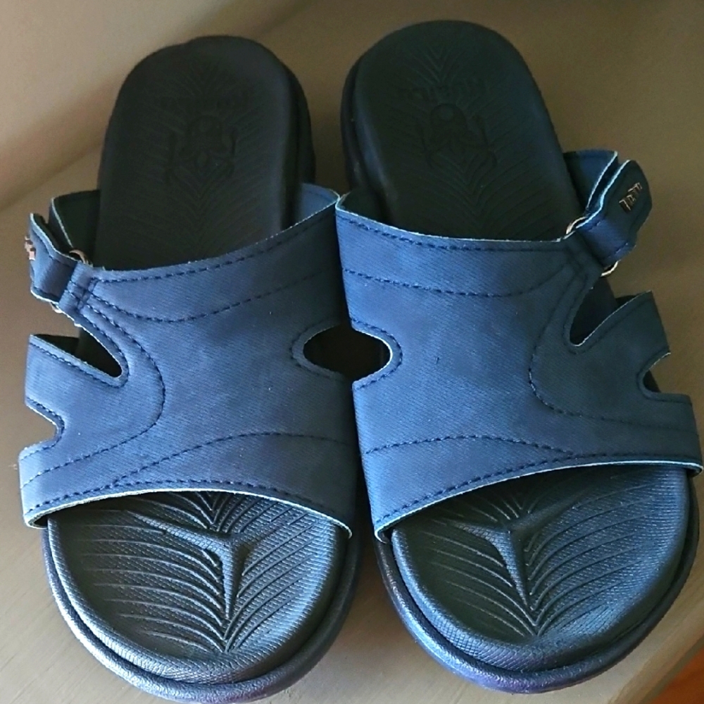 NEW KUAILU NAVY ORTHOTIC LIGHTWEIGHT  SANDALS sz 7.5